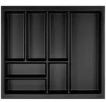SO-TECH&reg; Besteckeinsatz ORGA-BOX Junker Slim lavagrau mit Perlstruktur, 525 x 476 mm