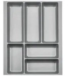 SO-TECH&reg; Besteckeinsatz Orga-Box 2 silbergrau Canvas Leinwand Struktur f&uuml;r...