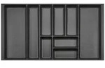 SO-TECH&reg; Besteckeinsatz Orga-Box 2 silbergrau Canvas Leinwand Struktur f&uuml;r...
