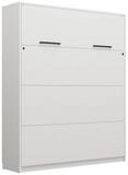 QMM TraumM&ouml;bel Schrankbett Wandbett modern vertikal GN 160 x 200 mit LED wei&szlig; congo
