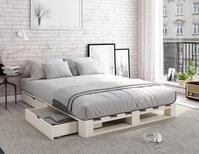 OTTO home Palettenbett "ALASCO " Mit Schublade, zertifiziertes Massivholz,