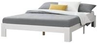 en.casa Holzbett, Raisio Doppelbett 140x200 cm Wei&szlig;