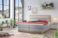 Belanoti Boxspringbett Age (Unterbox, Matratze, Topper), 180x200 cm, Holz, Eiche,