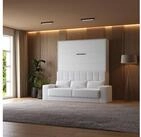 SMARTBett Schrankbett Schrankbett M1 180x200 Vertikal Weiss inkl.SOFA Weiss