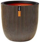 aplanta Blumentopf Blumentopf Kugel Groove schwarz gold, 35x34 cm...
