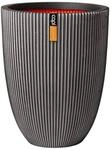 aplanta Blumentopf &Uuml;bertopf elegant niedrig Groove anthrazit, 34x46 cm
