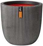 aplanta Blumentopf &Uuml;bertopf Kugel Groove anthrazit, 35x34 cm
