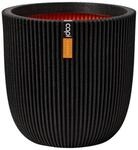 aplanta Blumentopf Blumentopf Kugel Groove schwarz, 43x41 cm