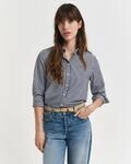 Hemdbluse GANT "REG POPLIN STRIPED SHIRT", Damen, Gr. 34, blau (classic blau),