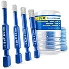 S&R Bohrersatz Diamantbohrer, Fliesenbohrer, Glasbohrer Sechskant-Schaft f&uuml;r, (Set
