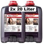PetroHeat Petroleum 2 Kanister &aacute; 20 Liter Brennstoff f&uuml;r Petroleumofen, f&uuml;r mobile