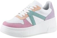 Rieker Plateausneaker mit pastellfarbenen Kontrasten, Freizeitschuh, Halbschuh,