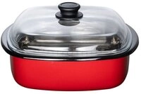 Riess Kochtopf Dampfgarer 3-tlg. Classic Color Rot, Emaille (Set, 3-tlg),...