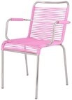 Fiam Stuhl Spaghetti aus Aluminium, Pink