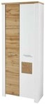Vito Garderobenschrank MATERIO, B 80 x H 198 cm, Wei&szlig; matt, Eiche Altholz Dekor, 2