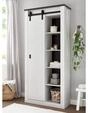 M&ouml;bel Akut Regal Regal Sherwood 14 Pinie wei&szlig; und anthrazit 93 cm