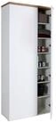 Composad Mehrzweckschrank MUNDI, Wei&szlig; Hochglanz, Riviera Eiche Dekor, 2 T&uuml;re,...