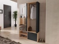 MIRJAN24 Garderoben-Set Milo, (mit Spiegel), mit Kleiderstange, Loft Stil, Lamellen