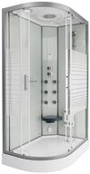 HOME DELUXE Dampfdusche WHITE PEARL - 120 x 80 cm Links, BxT: 120x80 cm,