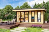 LASITA MAJA Gartenhaus Flachdach 5x4m Holz Domeo 8, BxT: 500x400 cm, ohne