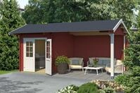 LASITA MAJA Gartenhaus Kenzo 300, BxT: 580x389 cm, (Set), Blockbohlenhaus 34mm mit