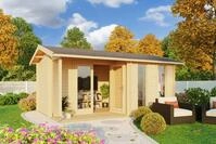 LASITA MAJA Gartenhaus Riverside, BxT: 500x357 cm, (Set), Blockbohlenhaus 28mm, mit