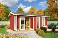 LASITA MAJA Gartenhaus Riverside, BxT: 500x357 cm, (Set), Blockbohlenhaus 28mm, mit