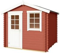 LASITA MAJA Gartenhaus Wels 2, BxT: 250x280 cm, Blockbohlenhaus 28mm, Fundamentmass