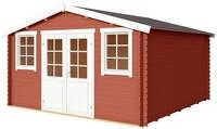 LASITA MAJA Gartenhaus Wels 4, BxT: 410x440 cm, Blockbohlenhaus 28mm, Fundamentmass