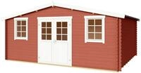 LASITA MAJA Gartenhaus Wels 5, BxT: 530x560 cm, Blockbohlenhaus 28mm, Fundamentmass