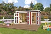 LASITA MAJA Gartenhaus Zambezi XL, BxT: 240x260 cm, (Set), Blockbohlenhaus 28mm