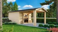Karibu Gartenhaus Karibu Gartenhaus Theres, 28 mm, 528 x 270 cm, Typ 3, natur,...