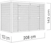 KONIFERA Fahrradbox Bike Box (Komplett-Set), aus Fichte, BxTxH: 207x103x143 cm