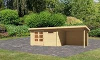 Karibu Gartenhaus Schlo&szlig;see 8, BxT: 704x333 cm, mit Anbaudach, R&uuml;ckwand und...