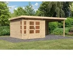Karibu Gartenhaus Karibu Gartenhaus Kastorf, 28 mm, 612 x 303 cm, Typ 6, natur,...