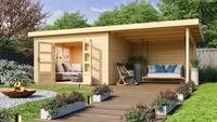 Karibu Gartenhaus Karibu Gartenhaus Northeim, 38 mm, 724 x 332 cm, Typ 4, natur,