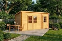 Alpholz Gartenhaus Holz Maria mit Anbau, BxT: 450x272 cm, in Impr&auml;gniert...