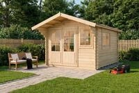 Alpholz Gartenhaus Holz Gabriel 300 x 400 cm, BxT: 338x467 cm, in Naturbelassen Inkl.