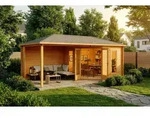 Alpholz Gartenhaus Holz 5-Eck Liwa, BxT: 614x317 cm, in Impr&auml;gniert (Pinie)...