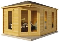 Alpholz Gartenhaus Holz 5-Eck Lido, BxT: 452x312 cm, in Impr&auml;gniert (Pinie)...