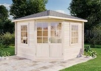 Alpholz Gartenhaus Holz 5-Eck Monica, BxT: 320x320 cm, in Impr&auml;gniert (Pinie)...