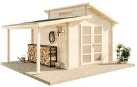 Alpholz Gartenhaus Holz Aktiva mit Schleppdach, BxT: 490x360 cm, in...