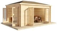 Alpholz Gartenhaus Holz Sunrise, BxT: 520x372 cm, in Naturbelassen mit 40mm