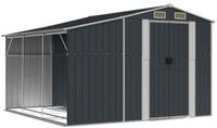 vidaXL Ger&auml;tehaus, Gartenhaus Anthrazit 277x279x179 cm Verzinkter Stahl