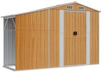 vidaXL Ger&auml;tehaus, Gartenhaus Braun 277x93x179 cm Verzinkter Stahl