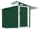 vidaXL Ger&auml;tehaus, Ger&auml;teschuppen Gr&uuml;n 270x130x208,5 cm Verzinkter Stahl