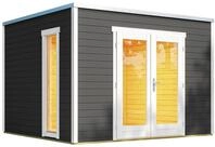 weka Gartenhaus Designhaus P285, BxT: 300x252 cm, mit Panorama-Glast&uuml;ren und hohem