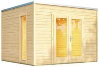weka Gartenhaus Designhaus P285, BxT: 300x252 cm, mit Panorama-Glast&uuml;ren und hohem