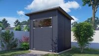 BERTILO Gartenhaus Pent Modern 3, in verschiedenen Farben, BxT: 252x232 cm, mit hohen