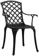 vidaXL Gartenbar-Set, 3-tlg. Bistro-Set Aluminiumguss Schwarz